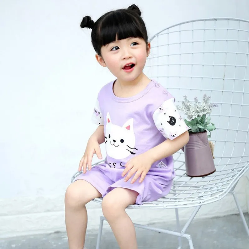 

Summer Baby Boys Clothes Set Short Sleeve Striped Cartoon Print Tops T-shirt Shorts Toddler Casual Outfits Sets for 0-3T