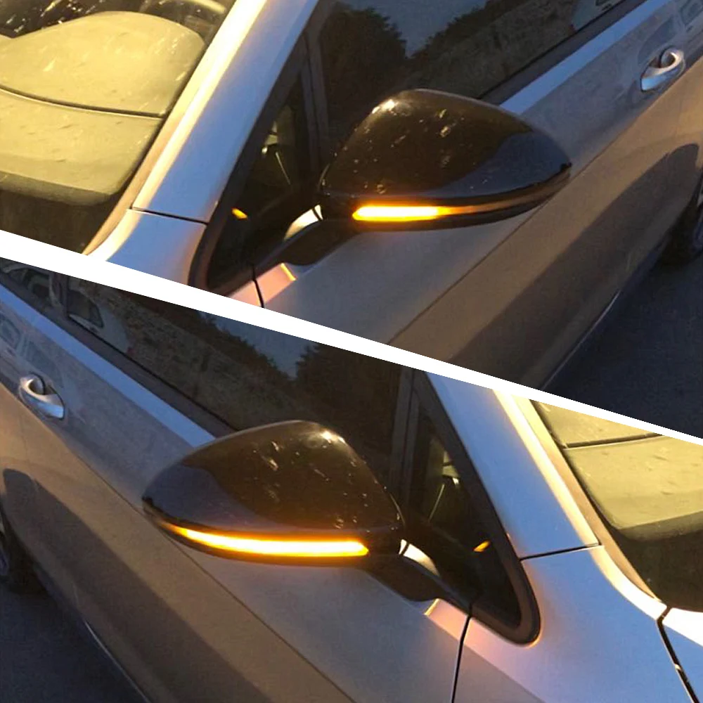 

Dynamic LED Turn Signal Light For VW MK7 Golf 7 GTI EMARK Smoked Side Mirror Sequential Blink Turn Signal Lights Car Styling