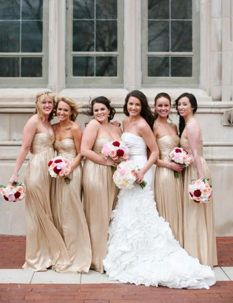 Yellow Gold Bridesmaid Dresses
