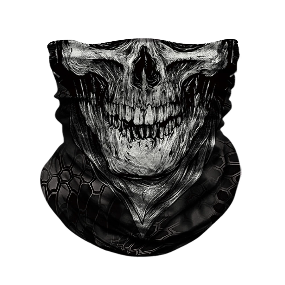 

BJMOTO Skull Skeleton Balaclava Seamless Motorcycle Neck Face Shield Mask Scarf Bicycle Hunting Outdoor Bandana Headband