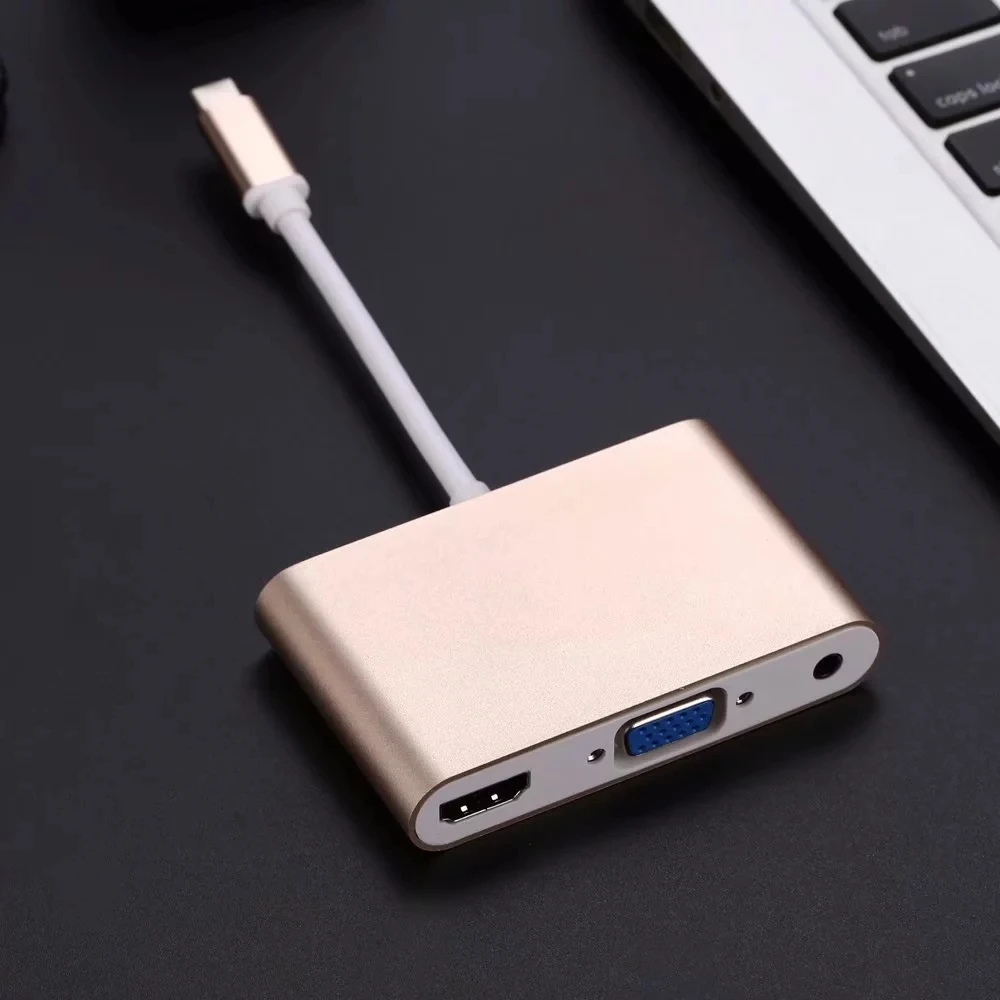 USB C HDMI VGA Adapter Thunderbolt 3 Type C to HDMI VGA Cable for MacBook Samsung S10S9S8 Huawei Mate 2010 P20 Pro USB-C HDMI (11)
