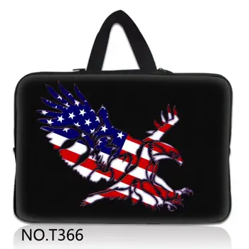 

USA Flag Eagle 11.6" 12" Laptop Bag Case +Hide Handle For 11.6" Macbook Air, Acer Dell