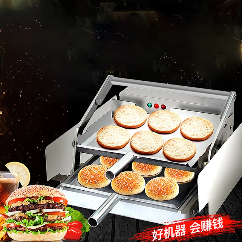 

Business Full-automatic Baking Machine Double-layer Baking Machine Small Electric Burger Furnace Hamburg Shop Machinery
