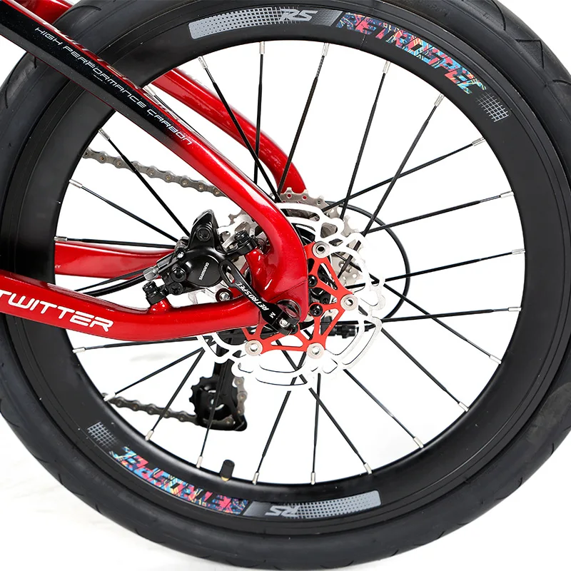 Твиттер F2.0 BMX карбоновый складной велосипед 20 дюймов колеса 22s 18s 16 Скорость 2400 8s