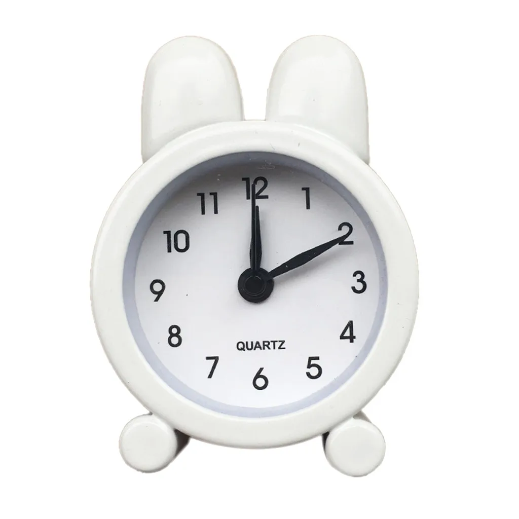 Часы маленькая кровать компактные креативные милые мини металлические маленькие часы-будильник электронный маленький детский будильник прекрасная игрушка MAR13 - Цвет: White