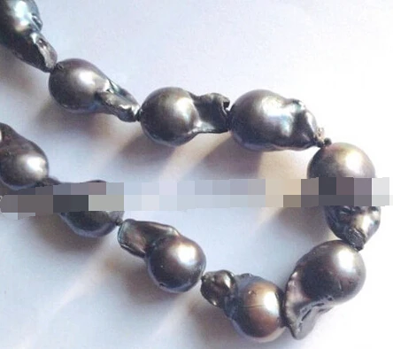 

0002434 black BAROQUE KESHI REBORN PEARL NECKLACE