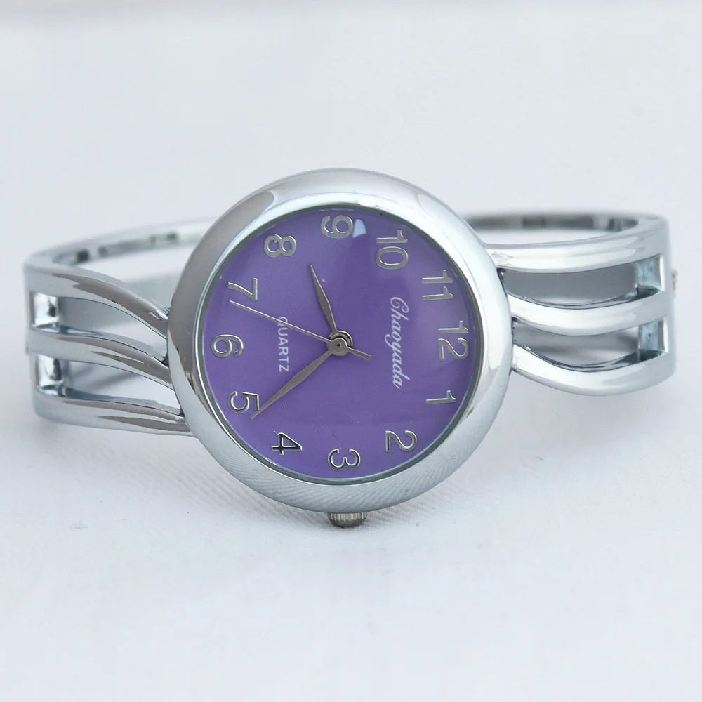 Модные женские часы, женские часы-браслет, Женские кварцевые наручные часы для женщин, женские часы, Прямая поставка - Цвет: D11 silver purple