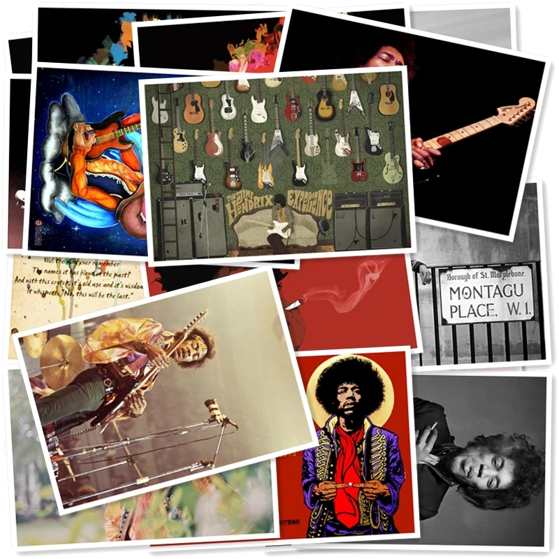 B1-13# Hendrix Классическая серия стикеров 20/шт ПВХ наклейки для ноутбука Коллекция подарков домашний декор холодильник Стайлинг смешанные наклейки s