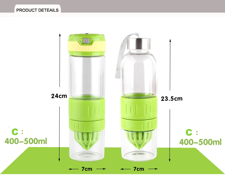 Pindefang Творческий 560 мл Стекло руководство соковыжималка с Скрытая веревки лимон бутылка соковыжималка многофункциональный бутылку воды сок кувшин