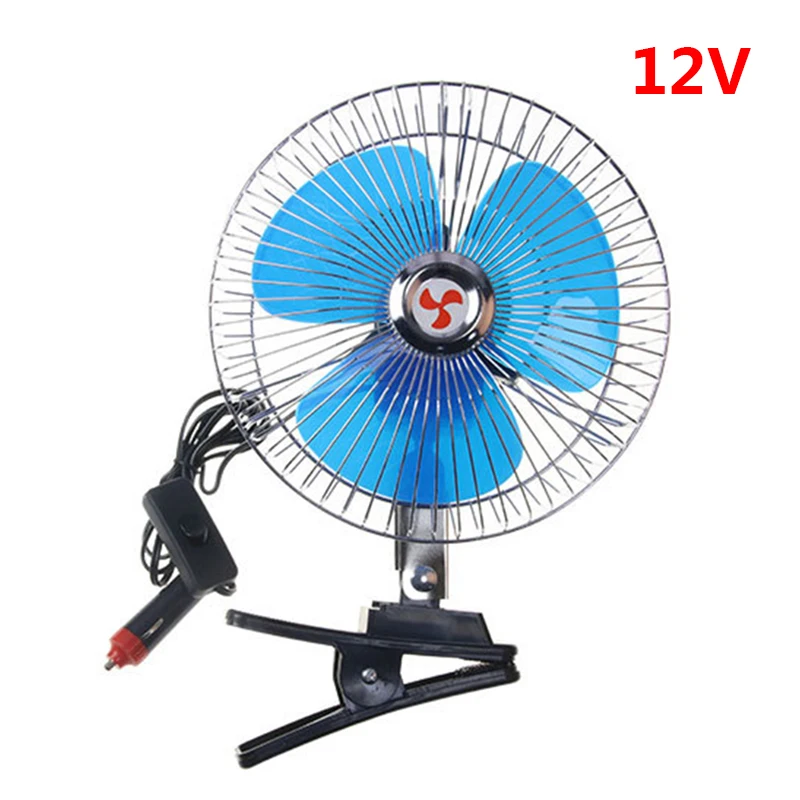 

8 12 Volt Rotatable Auto Cooling Ocillating Clip Fan For Truck Car Boat Summer