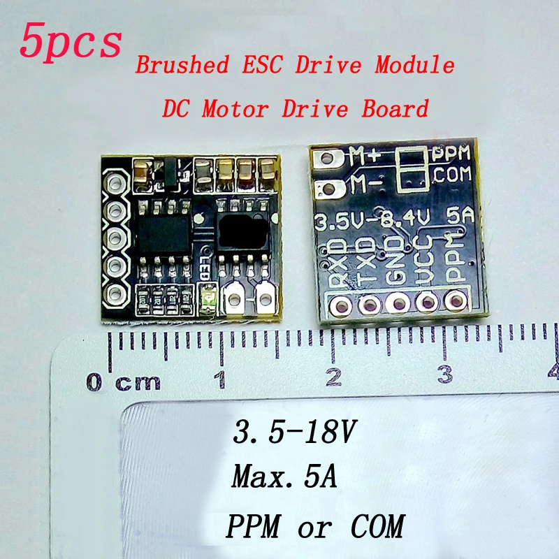 5 шт. двойной способ DC щетка ESC Привод модуль печатной платы Двигатель электронный контроль скорости Лер 1 S-4 S PPM управление для RC лодки/автомобиля