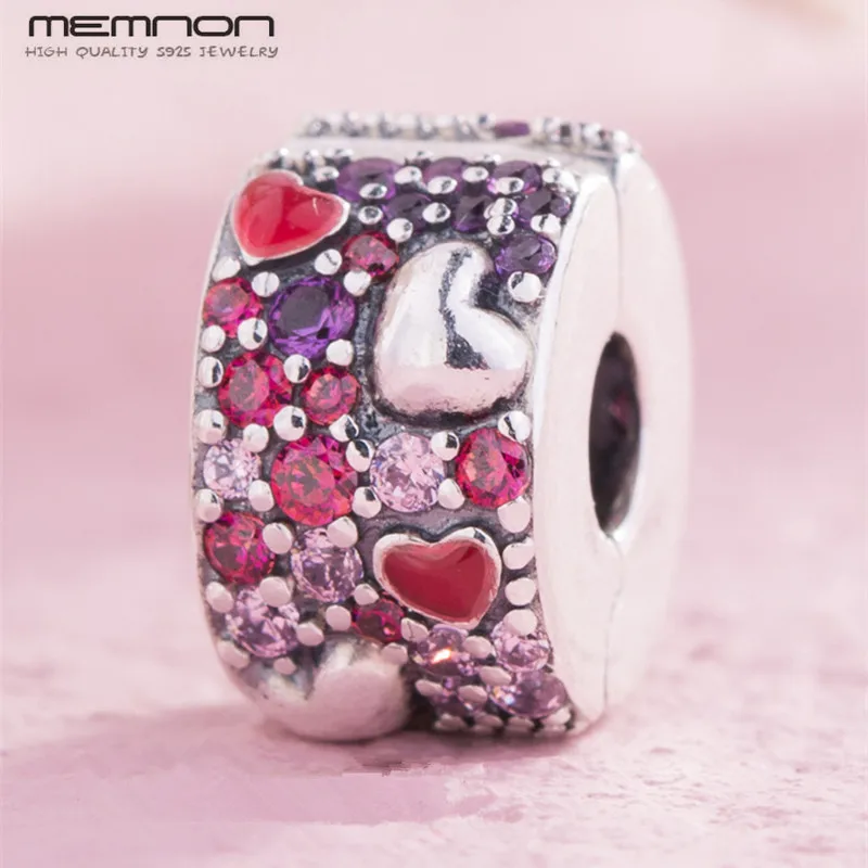 

2019 Valentine's day Asymmetric Hearts of Love Charms 925 sterling silver clip beads fit charm bracelets bangle DIY fine jewelry