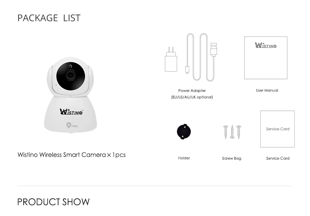 Wistino CCTV WiFi IP Camera HD 1080P Mini Wireless Video Baby Monitor P2P Indoor Security Smart Home IR Night Vision H2.265 V380 (15)