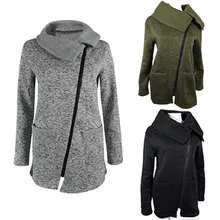 Модная осенне-зимняя женская верхняя одежда с длинным рукавом, с диагональным карманом на молнии, пальто для девушек, повседневная куртка, большие размеры M-7XL H