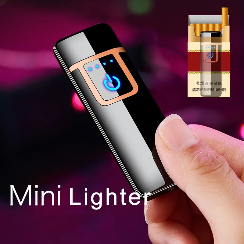Мини Сенсорная Индукционная Электронная зажигалка Encendedor Isqueiro USB зажигалки
