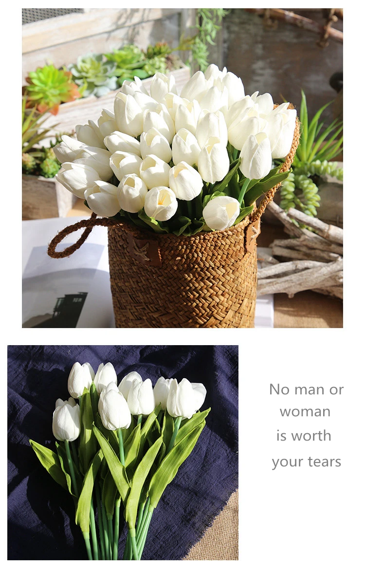 1 шт., искусственные цветы тюльпаны, настоящие на ощупь, искусственные цветы, букет тюльпанов для украшения дома, свадьбы, цветок B1016