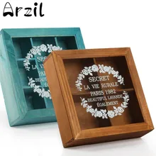 Schmuck Vintage Holz Tee Box 1/4/9 Fächer Zubehör Vorratsbehälter Kiefer Holz Tee Geschenk Shop Box fall Behälter