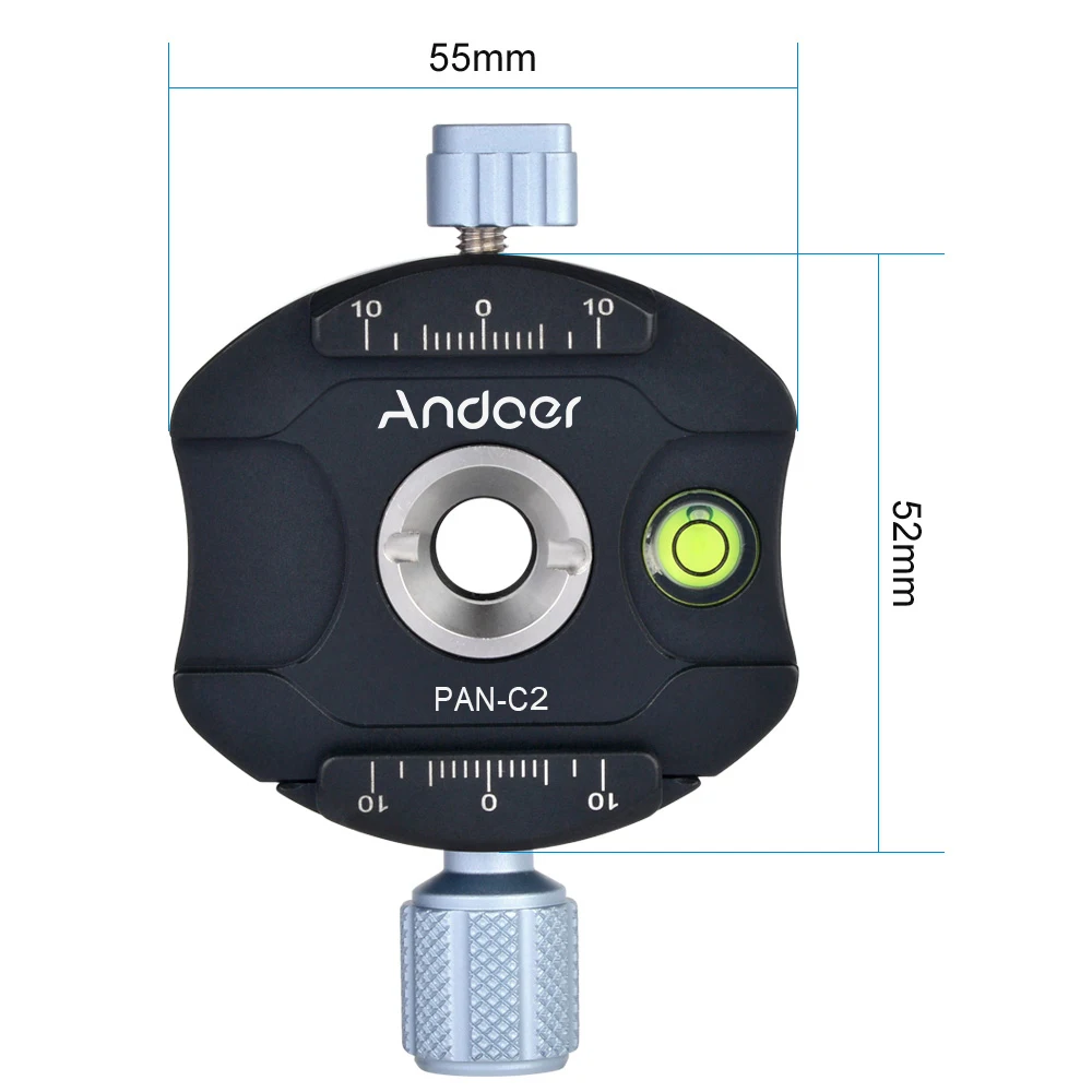 Andoer PAN-C3 RES панорамная головка штатива Зажим адаптер алюминиевый сплав с быстроразъемной пластиной для Arca-Swiss в качестве стандартных пластин