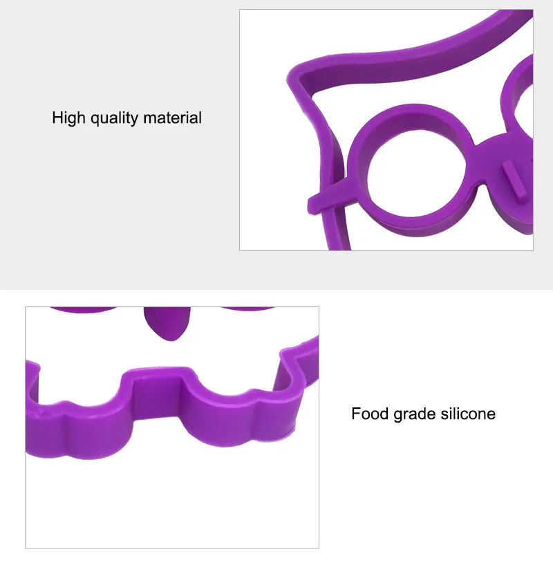 Подсластники жареные яйца силиконовые формы для завтрака Силиконовые Сова жареное яйцо омлет формы для блинов кольцо формирователь кухонные инструменты
