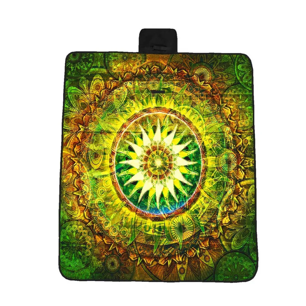 

Multicolor 148x200cm 5 Size Handle Design 3D Digital Printing Full Polyester Oxford Cloth Picnic Mat Beach Mat #5A04
