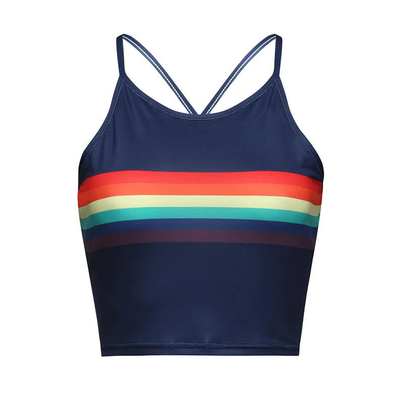 Модный сексуальный топ Camisole женский дождевой бант напечатанный Ремешками Бандаж Топ без бретелей M#26