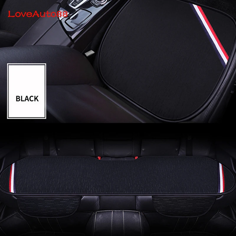 

3pcs Car Seat Cover Front Rear Seats Breathable Protector Mat Pad For Mercedes Benz W176 W117 W212 W204 C63 CLA GLA A 45 AMG