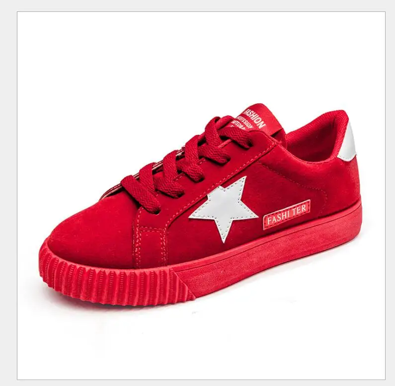 

2019 new women's shoes, star pattern casual shoes, women's flat shoes size 35-43