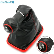 Ручка переключения рулевого механизма автомобиля 5 Скорость Шестерни Рычажная ручка Гетры Загрузки Крышка для vw Jetta Бора MK4 1999-2004 Golf GTI R32 1999-2005