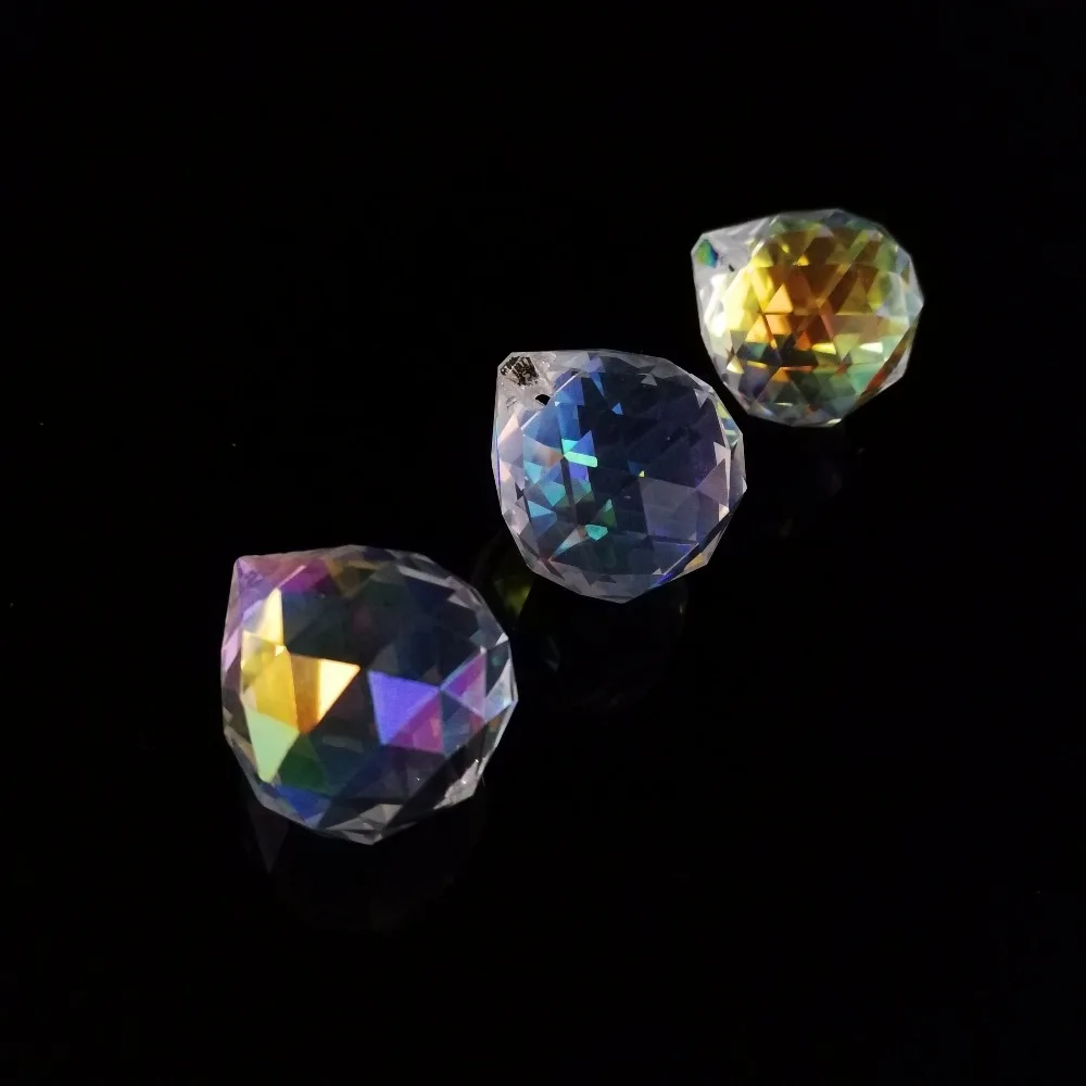 

20pieces 20mm AB Crystal Faceted Ball Glass Chandelier Prism Pendant Part For Chandelier Feng Shui Ball