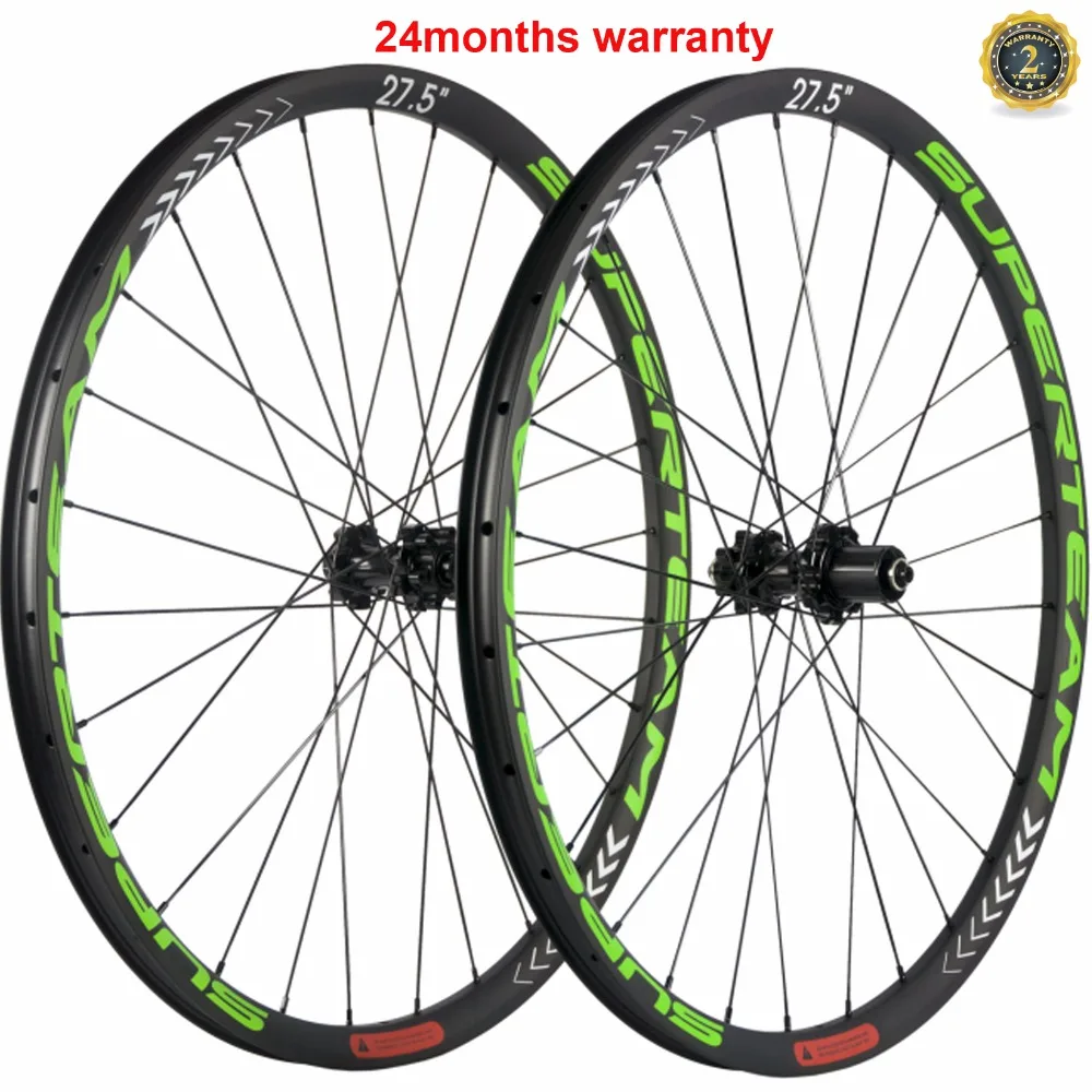 Карбоновые колеса SUPERTEAM 27er MTB комплект бескамерных карбоновых колес 650b