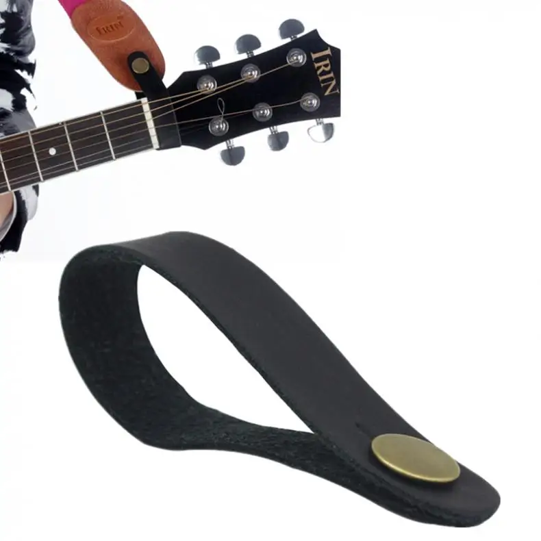 

Acoustic Electric Classic Guitar Bass Black Leather Guitar Strap Holder Button Safe Lock