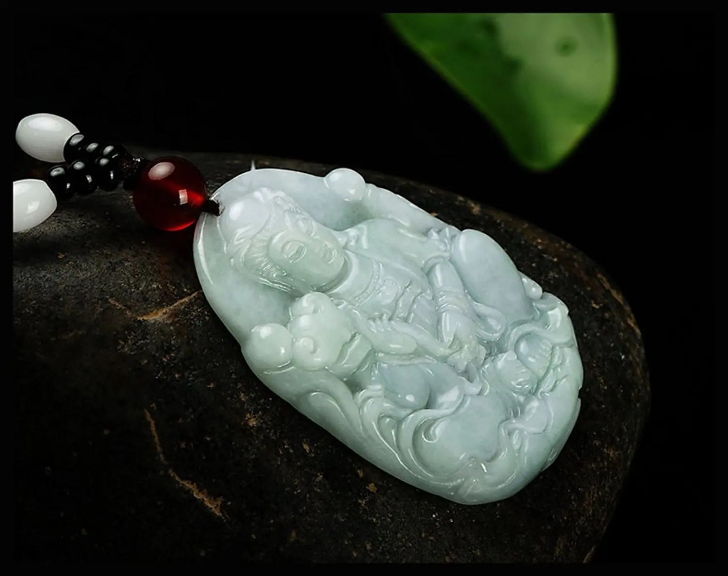 Koraba ювелирные изделия c1lint Jadeite сертификат класса А нефрит Гуань Инь Богиня