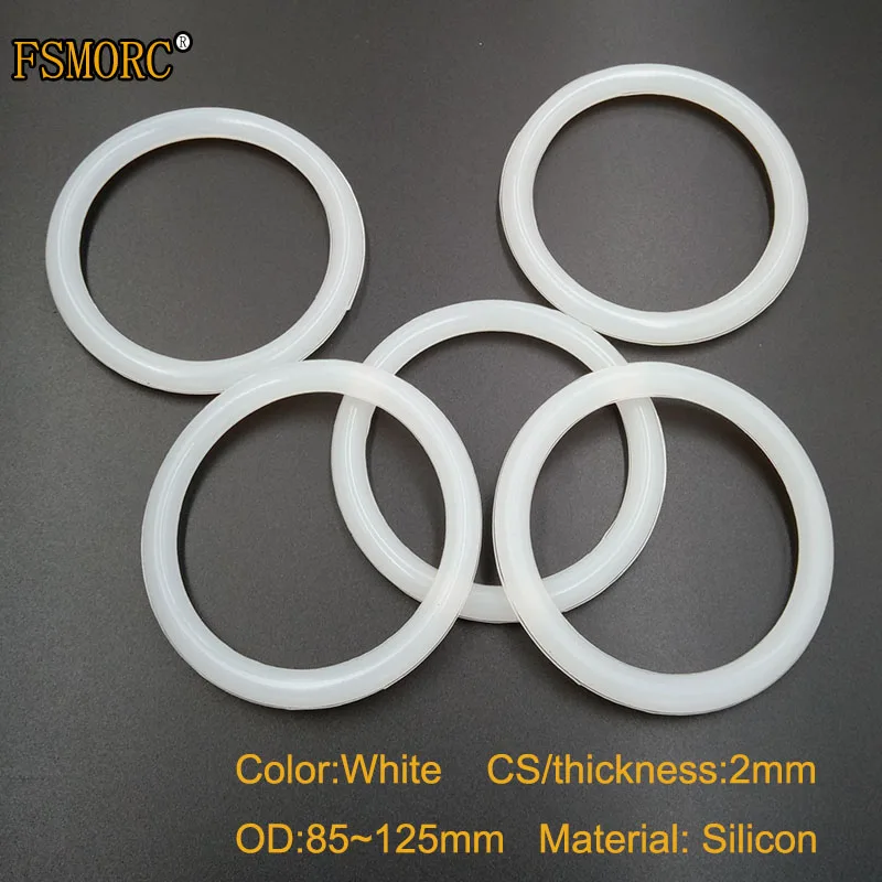 CS 2mm O Ring Seal Red Silicone Rubber Food Grade O-Rings Sealing Washers Gasket 