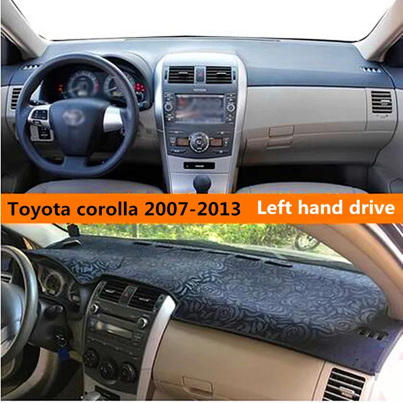 2007 2013 nueva llegada izquierda estilo delicado cubierta del tablero de instrumentos del coche para Corolla protector solar pad para Toyota|cover for|cover coverscover for car - AliExpress