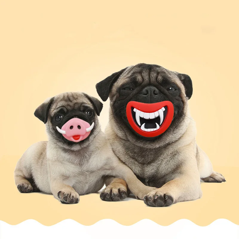 

New Funny Pets Dog toy Puppy Cat Ball Teeth Toy PVC Chew Sound Dogs Play Fetching Squeak Toys Pet Supplies french bulldog