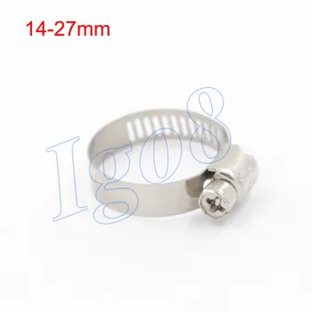 

Great Quality Stainless Steel 14-27mm Hose Pipe Clamps 20PCS