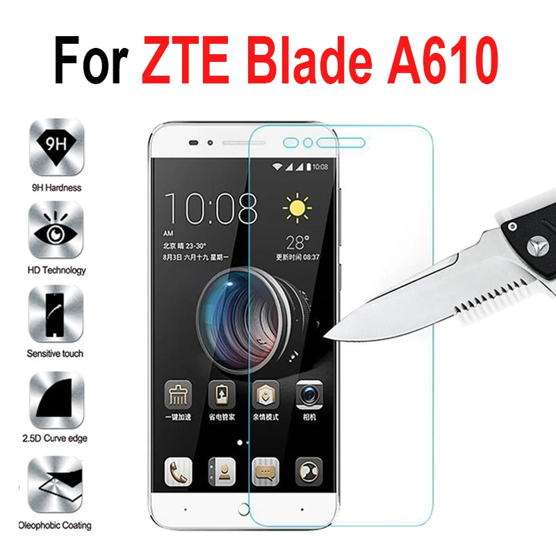 Чехол для ZTE Blade A610 из закаленного стекла A 610 2.5D Премиум Защитная пленка экрана с