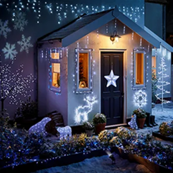 

Christmas Lights Outdoor Decoration 4.5m Droop 0.4-0.6m Led Curtain Icicle String Lights Garden Xmas Party Decorative Lights