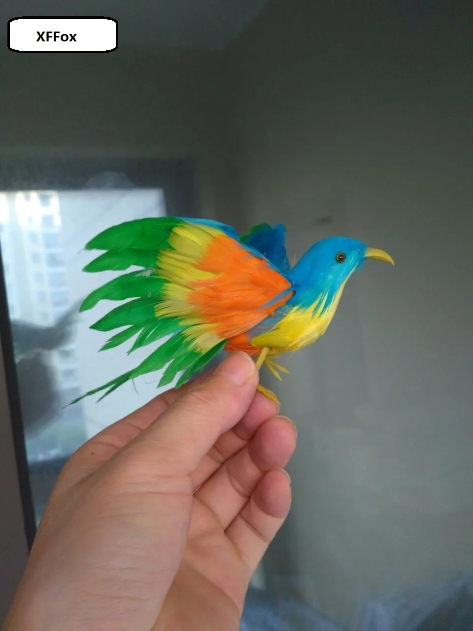 

Маленькие милые искусственные крылья модель птицы пенопласт и мех красочная птица игрушка подарок около 12 см xf0613