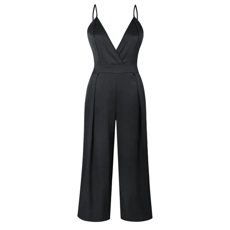 NEW Fashion summer jumpsuit woman 2018 Boho V Neck Backless Jumpsuit Clubwear Bodycon Playsuit Romper pantaloni siamesi J28#N (4)