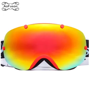 

Brand Snowboard Goggles . Ski Eyewear Quality Double-layer Anti-fog Lens Large Spherical Photochromic Mask Snowmobile Glasses