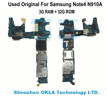 

1pcs Used Original Unlocked For Samsung Note4 N910A Mainboard Motherboard Logic Board from original phone