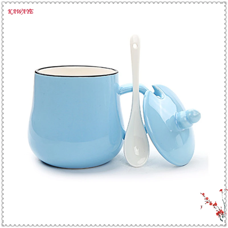 1set Solid Color Afternoon Tea Coffee Mug Gourd Mug Environmental Protection Green Ceramic Cup Give Gift Cup For Girls 6ZDZ304