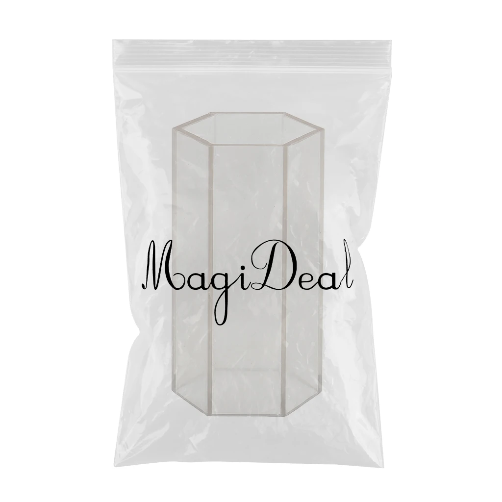 Hexagon Plastic Clear Candle Mold Mould for DIY Candle Making Craft