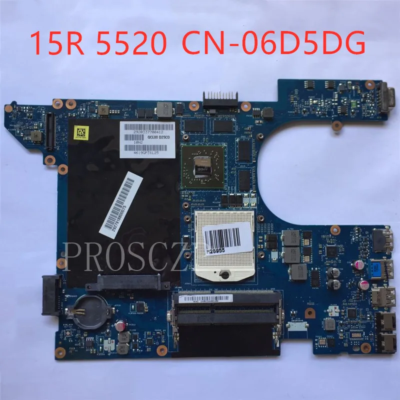Высокое качество для 15R 5520 материнская плата ноутбука 6D5DG 06D5DG CN-06D5DG 100% полностью