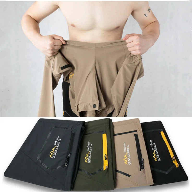 Pantalones impermeables elásticos de senderismo para acampar al aire libre para hombre Pantalones de senderismo para escalar la montaña pantalones de caza de pesca de talla grande Pantalones impermeables elásticos de senderismo para acampar al aire libre para hombre Pantalones de senderismo para escalar la montaña pantalones de caza de pesca de talla grande
