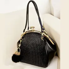 2017 nueva moda de lujo de las mujeres bolso de los bolsos de cuero de la pu negro seashell bolso famoso diseñador de la vendimia mujeres bolsa de mensajero