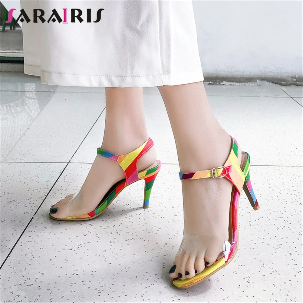 

SARAIRIS Brand New Large Size 31-44 Ladies High Heels Women Shoes Woman Casual Party Office Sexy Summer Sandals 2019