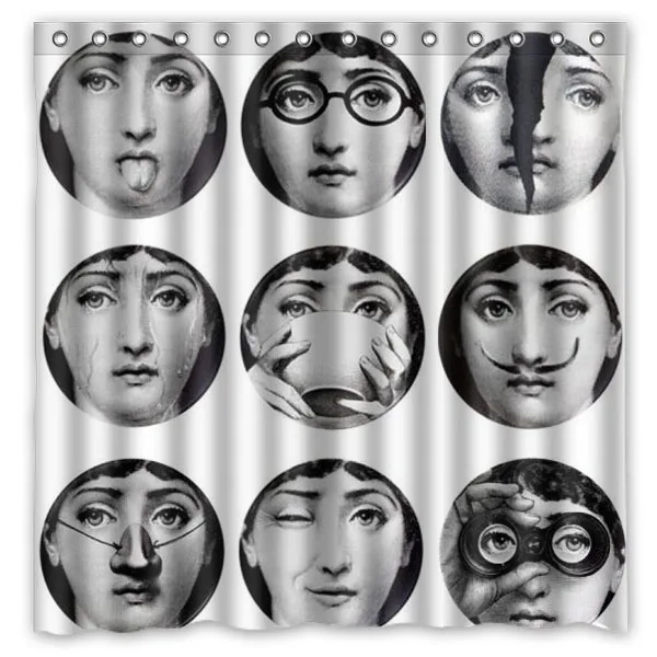 rosenthal Piero fornasetti работы узор непромокаемый полиэстер Ванна Шторы s высокое качество Водонепроницаемый душ Шторы 71*71 дюймовой