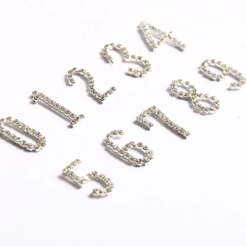 

Rhinestone button digital crystal 31mm for DIY crafts invitation letters can mix styles 10PCS/lot(BTN-5426)
